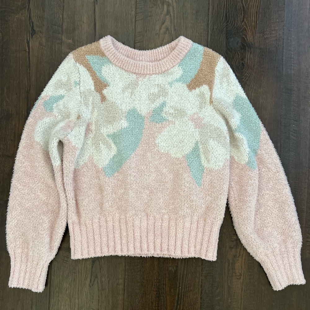 Abercrombie Kids Pink Floral Sweater